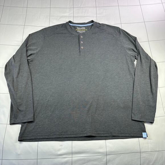 Fair Harbor Shirt Mens XXL Gray Henley Long Sleeve Sun Protection UPF 50 Casual - Picture 1 of 7